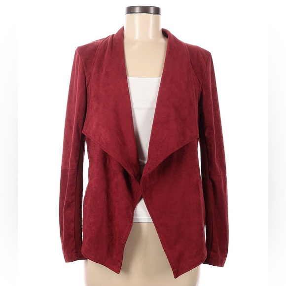 XS BB DAKOTA Womens Faux Suede Open Front Jacket - Picture 5 of 9
